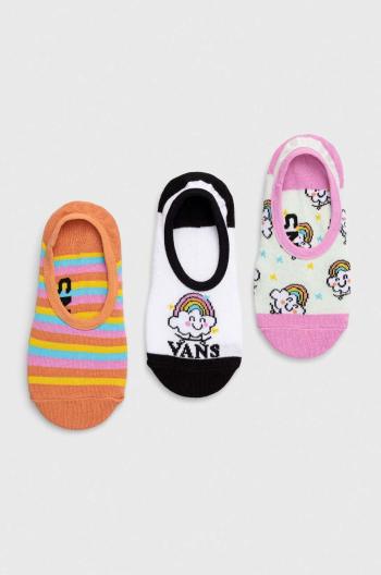 Detské ponožky Vans RAINBOW RIDER CANOODLE White/Black 3-pak