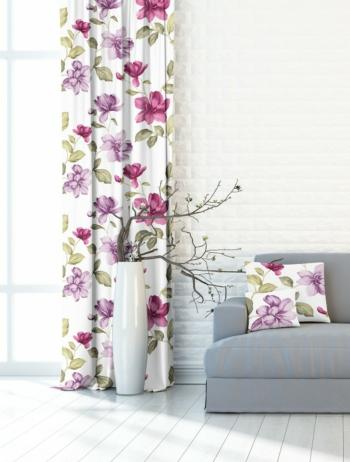 Výpredaj Dekoračné látky, OXY Kvet, fialový, 150 cm