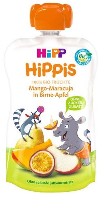 HiPP BIO 100% ovocie Hruška-Jablko-Mango-Marakuja 100 g