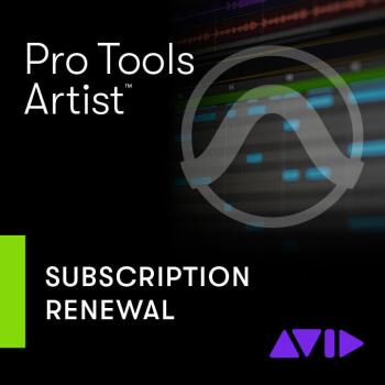 AVID Pro Tools Artist Annual Paid Annually Subscript (Renewal) (Digitálny produkt)