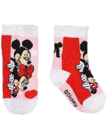Disney minnie mouse - ružovo-biele dievčenské ponožky vel. 56/58