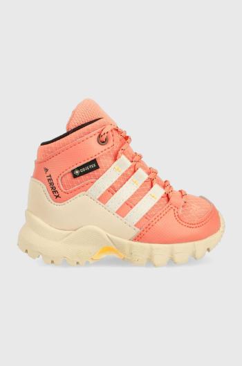 Detské topánky adidas TERREX TERREX MID GTX I oranžová farba