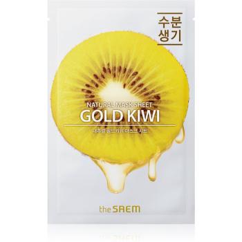 The Saem Natural Mask Sheet Gold Kiwi plátenná maska s rozjasňujúcim a hydratačným účinkom 21 ml