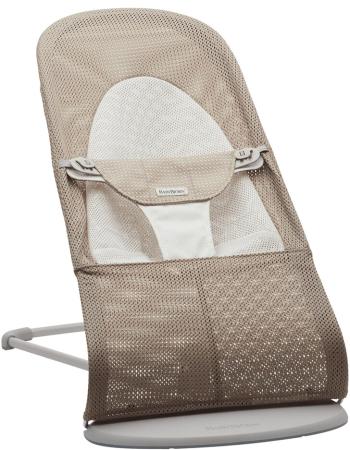 BABYBJÖRN Lehátko Balance Soft Grey Beige/White mesh, svetlá šedá konštrukcia