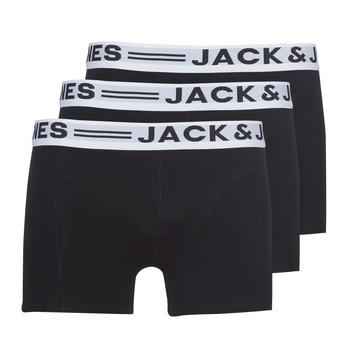Jack & Jones  Boxerky SENSE X 3  Čierna
