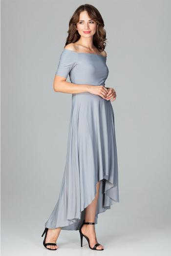Sivé šaty K485