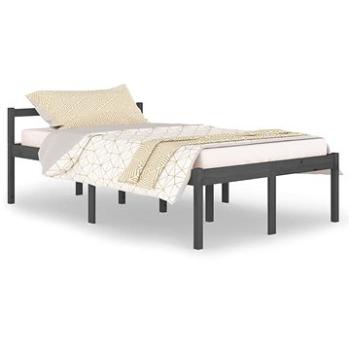 Rám postele sivý masívna borovica 120 × 200 cm, 810611