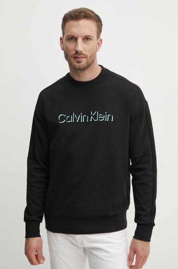 Mikina Calvin Klein pánska, čierna farba, s potlačou, K10K113081