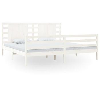 Rám postele biely masívna borovica 200 × 200 cm, 3104304