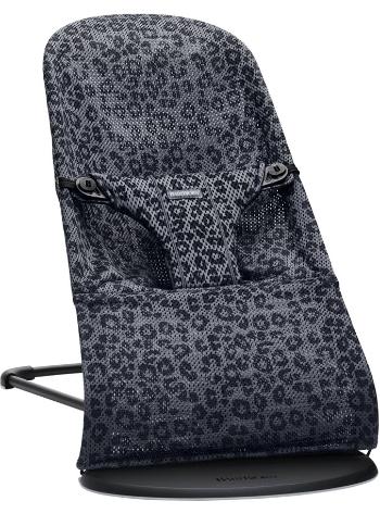 BABYBJÖRN Lehátko Bliss Anthracite Leopard mesh, čierna konštrukcia