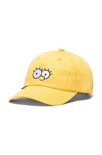 Bavlnená čiapka Herschel X The Simpsons žltá farba, s nášivkou