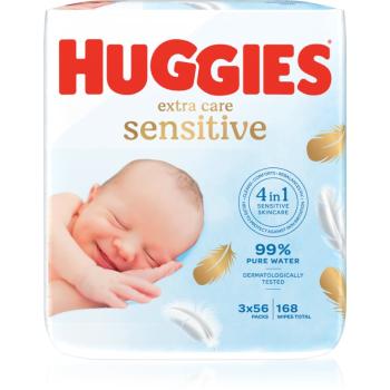 Huggies Extra Care Triplo vlhčené obrúsky pre deti 3x56 ks