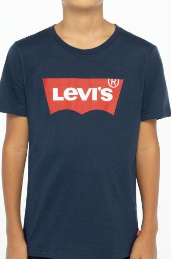 Detské tričko Levi's tmavomodrá farba, s potlačou