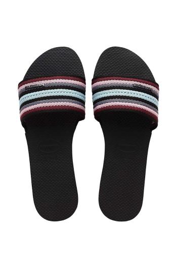 Šľapky Havaianas YOU MALTA MIX dámske, čierna farba, 4147021.0090