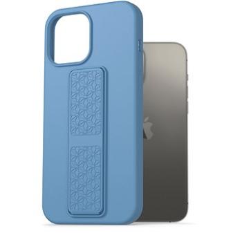 AlzaGuard Liquid Silicone Case with Stand pre iPhone 13 Pro Max modrý (AGD-PCSS0028L)