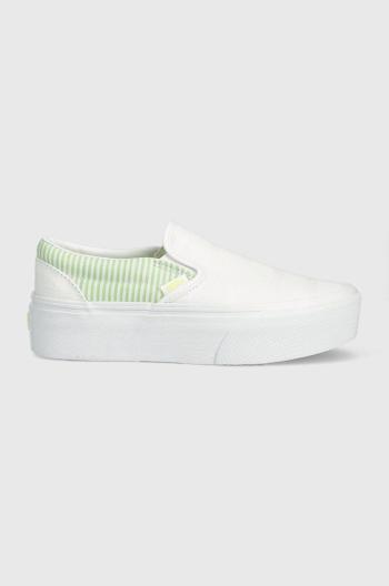 Tenisky Vans Classic Slip-On Stackform dámske, biela farba, VN0A7Q5RBGN1