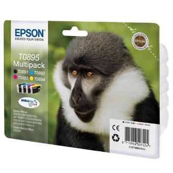 EPSON T0895 (C13T08954020) - originálna cartridge, čierna + farebná, 5,8ml/3x3,5ml