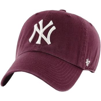 '47 Brand  Šiltovky New York Yankees MLB Clean Up Cap  Bordová