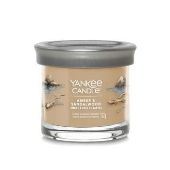 Yankee Candle Aromatická sviečka Signature tumbler malý Amber & Sandalwood 122 g