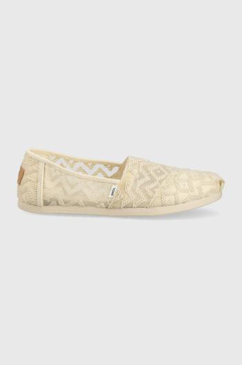 Espadrilky Toms Alpargata béžová farba,