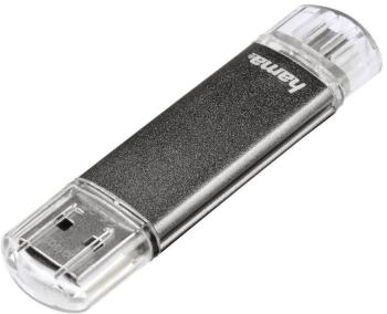Hama FlashPen "Laeta Twin" USB pamäť pre smartphone a tablet  sivá 16 GB USB 2.0, micro USB 2.0