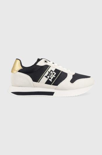 Tenisky Tommy Hilfiger RUNNER WITH TH WEBBING GOLD tmavomodrá farba, FW0FW07173