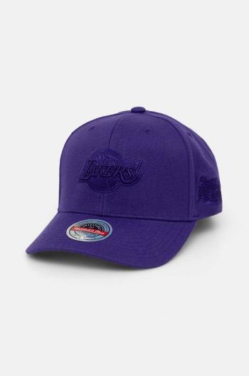 Šiltovka s prímesou vlny Mitchell&Ness Los Angeles Lakers fialová farba, s nášivkou, HHSSINTL1435-LALPURP