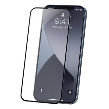 Baseus Full screen 0,23 mm 2x ochranné sklo na iPhone 12 / 12 Pro, čierne (SGAPIPH61P-PE01)
