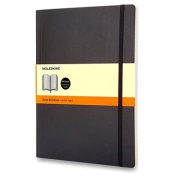 MOLESKINE XL, mäkké dosky, linkovaný, čierny (QP621)