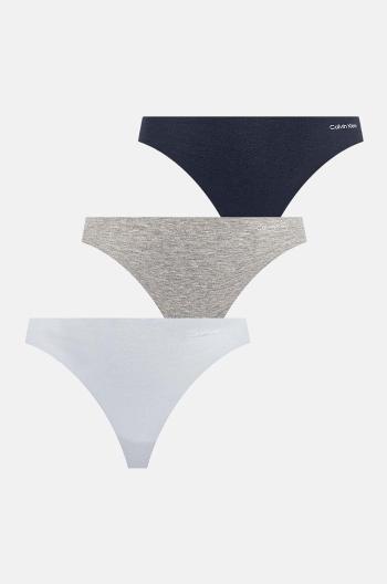 Nohavičky Calvin Klein Underwear 3-pak šedá farba