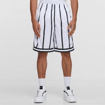 Kraťase Karl Kani - Small Signature Striped Mesh Shorts white/black - 2XL