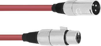 Omnitronic 30220905 XLR prepojovací kábel [1x XLR zástrčka 3pólová - 1x XLR zásuvka 3pólová] 5.00 m červená
