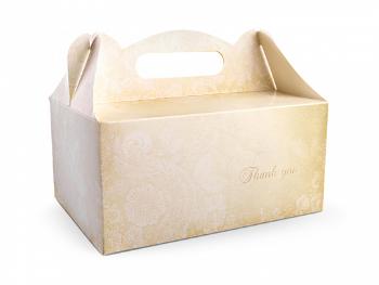 PartyDeco Dekoratívna krabica na výslužku - Thank You
