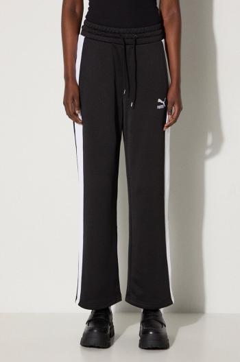 Tepláky Puma Iconic T7 Straight Leg Track Pants čierna farba, vzorované, 627996