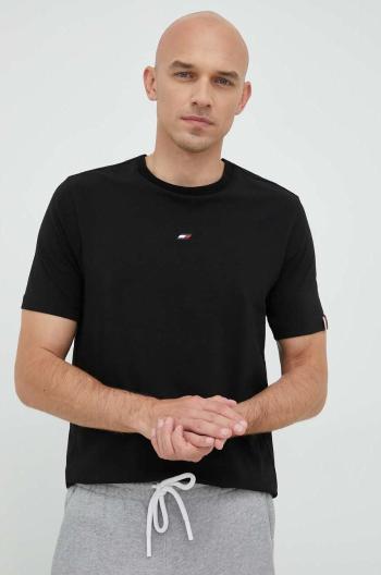 Tričko Tommy Hilfiger pánske, čierna farba, jednofarebné