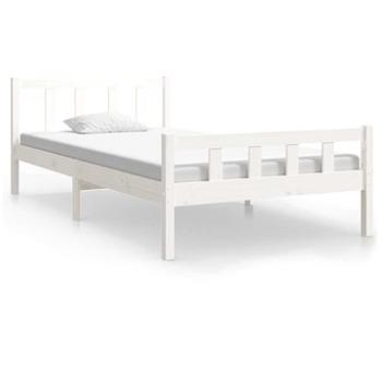 Rám postele biely masívne drevo 90 × 200 cm, 810665