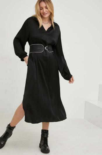 Šaty Answear Lab čierna farba, maxi, oversize