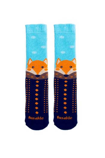Modro-oranžové ponožky Froté Pipiška