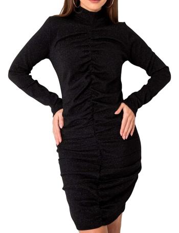 čierne dámske šaty s riasením vel. S