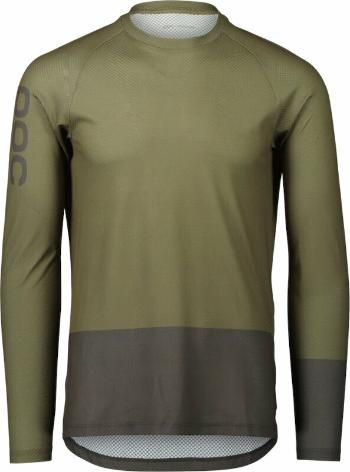 POC MTB Pure LS Jersey Epidote Green/Sylvanite Grey M