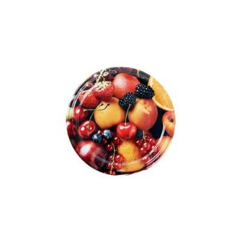TORO Viečko Twist na zaváracie poháre 10 ks, 66 mm, motív ovocie