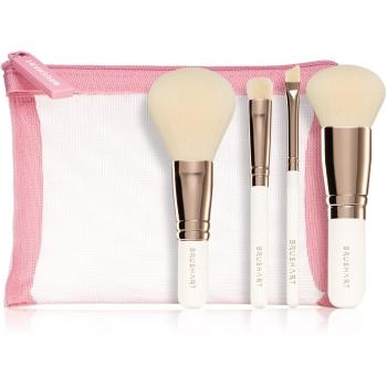 BrushArt Basic On-the-go Glam mini make-up brush set cestovná sada štetcov s taštičkou(mini)