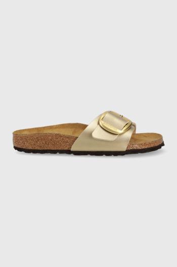 Kožené šľapky Birkenstock Madrid dámske, zlatá farba, Madrid BB