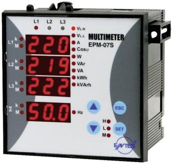 ENTES EPM-07S-96 sieťový analyzátor  1fázové, 3-fázové