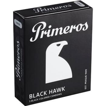 PRIMEROS Black Hawk kondómy čiernej farby, 3 ks (8594068382113)