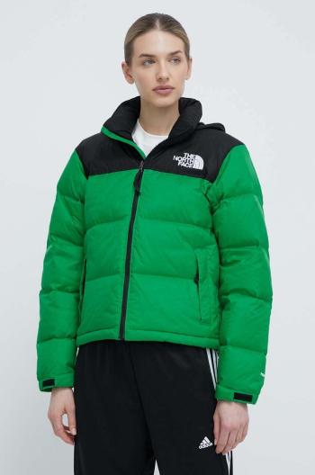 Páperová bunda The North Face 1996 RETRO NUPTSE JACKET dámska, zelená farba, zimná, NF0A3XEOPO81