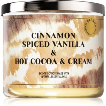 Bath & Body Works Cinnamon Spiced Vanilla & Hot Cocoa and Cream vonná sviečka 411 g