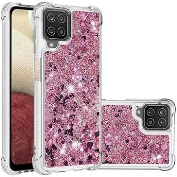 iWill Glitter Liquid Heart Case pre Samsung Galaxy A12 Pink (DIP123_83)