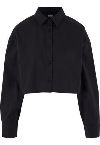 Urban Classics Ladies Cropped Oversized Blouse black - XS