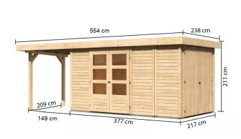 Drevený záhradný domček RETOLA 5 Lanitplast 526 cm